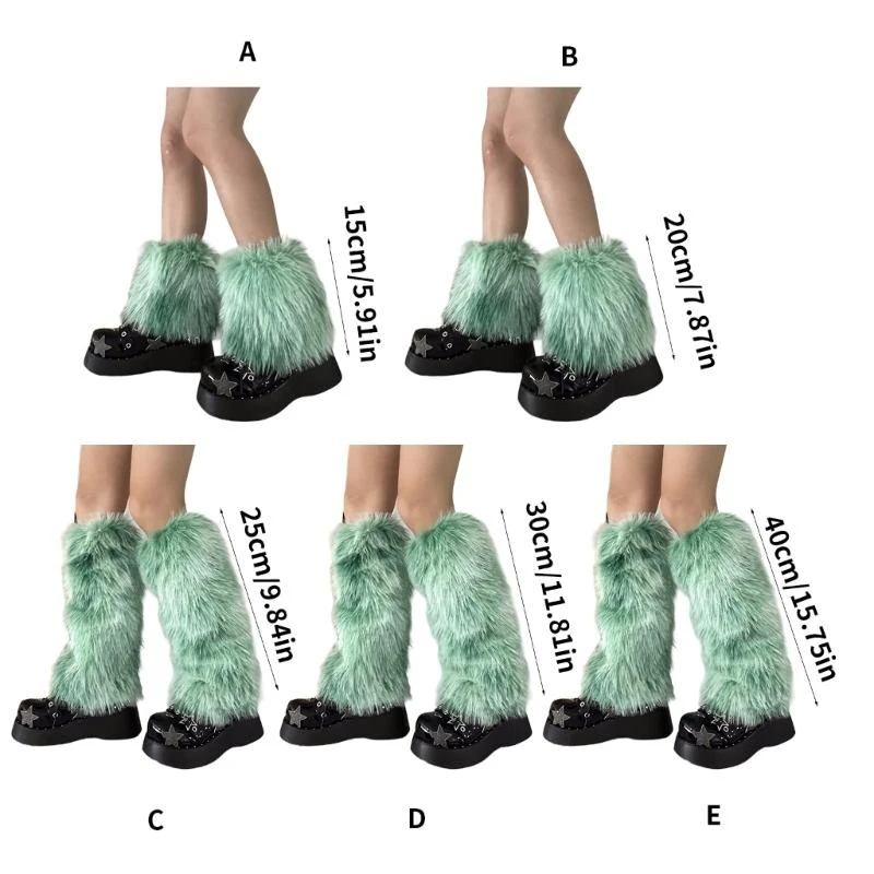 المرأة فو الفراء تدفئة الساق مثير فروي غامض تدفئة الساق لينة التمهيد الأصفاد غطاء 15UB