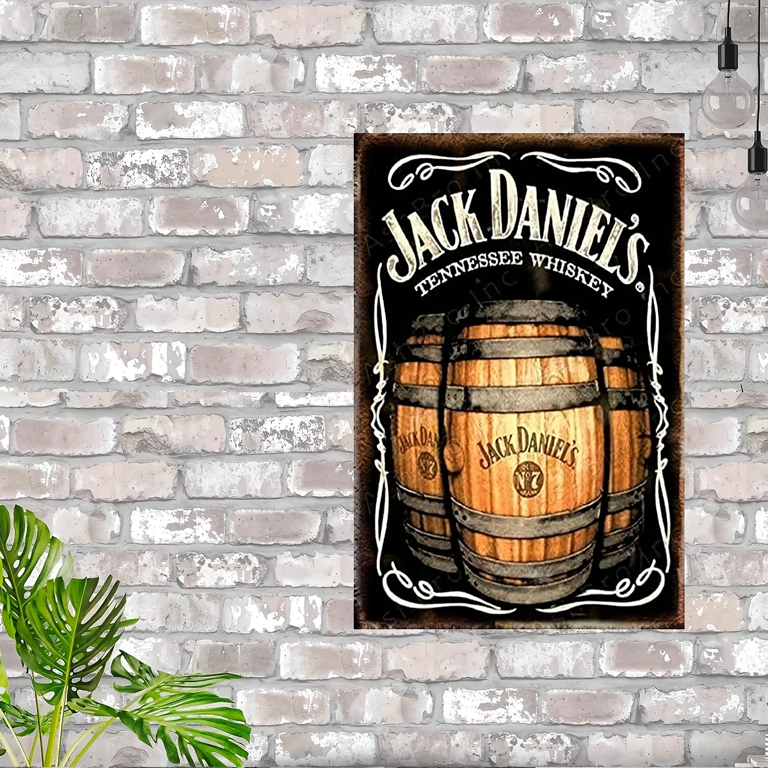 Señal Metálica 2D Retro Bebidas Espirituosas, Decoración Original para Sala de Ocio y Zonas de Reunión