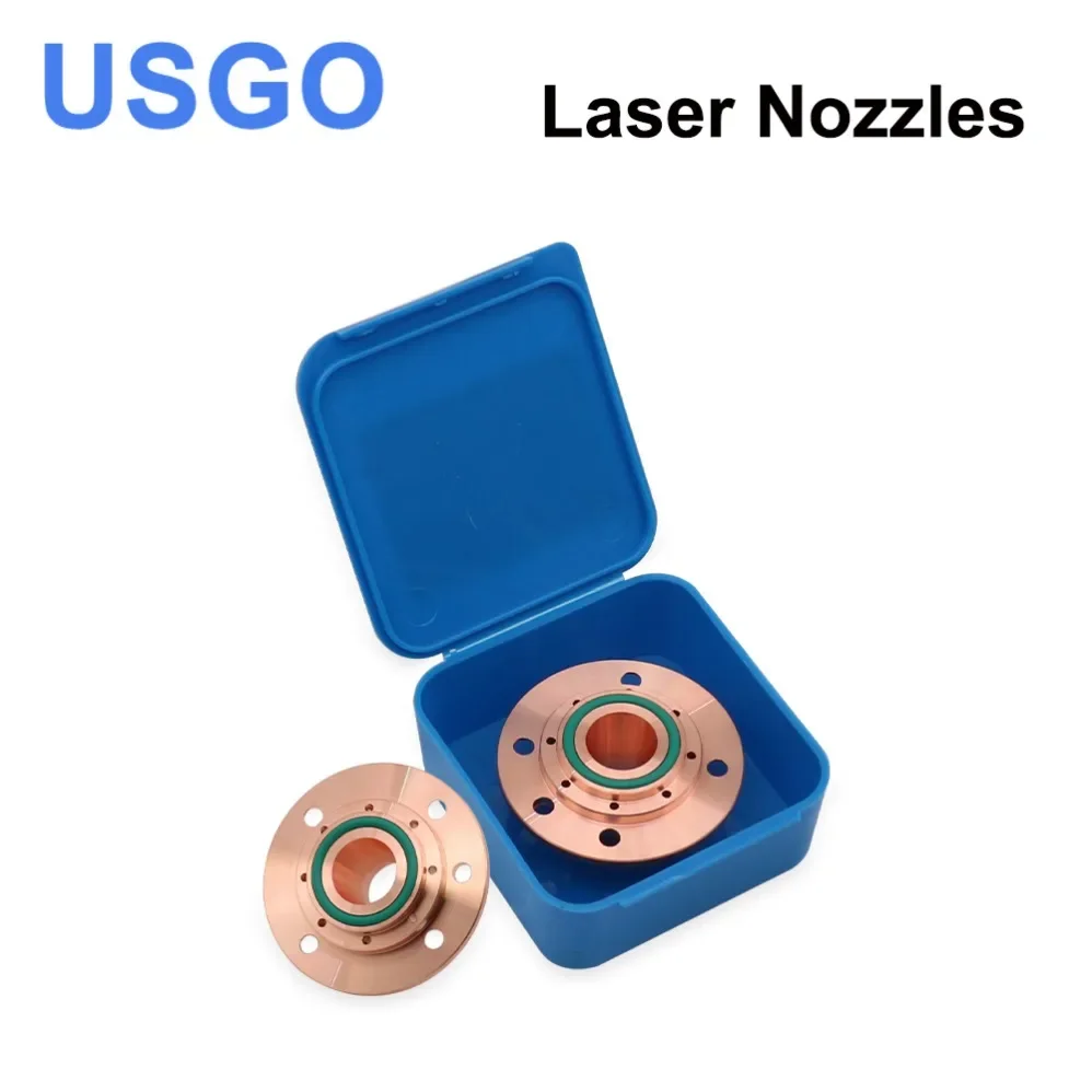 USGO G-type DN-2 Laser Nozzle Connector Q90 Height 12.3mm / 17.6mm Thread M14 For Fiber Laser Cutting Machine The Nozzle