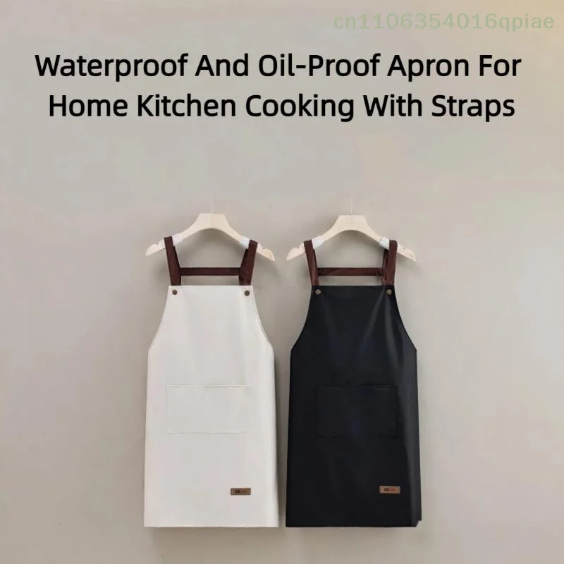 (Sommer4) Wasserdichte und ölbeständige Schürze für Zuhause, Küche, Kochen, Restaurant, Café und Arbeit, einfarbige Schürze