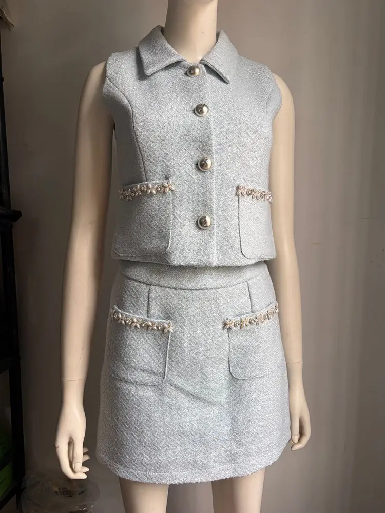 

3 шт./упаковка, оптовая продажа, прямая поставка, новейшие высококачественные французские модные женские комплекты из 2 предметов