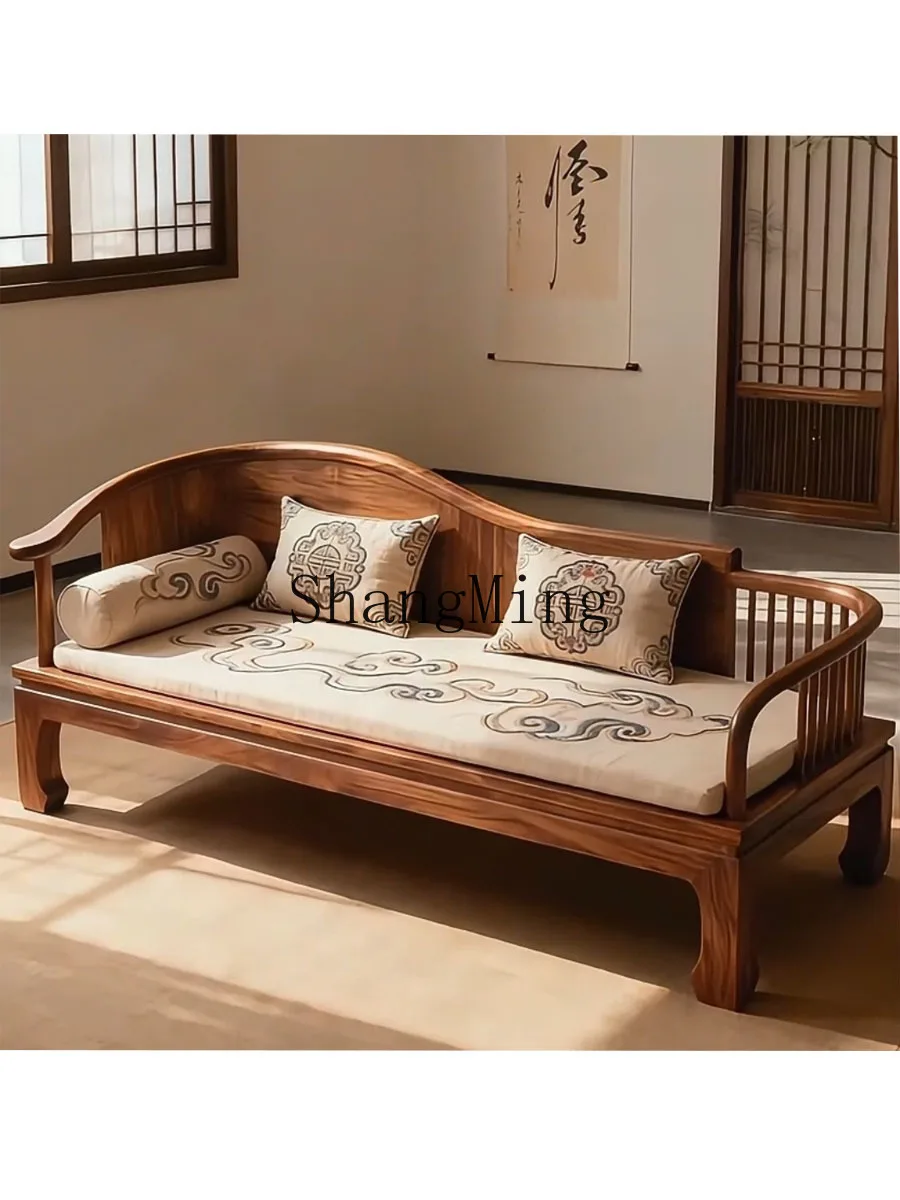 SM household black walnut chaise longue minimalist sofa chaise longue chaise longue bedroom leisure chair