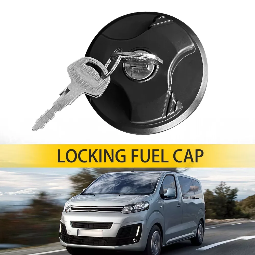 

1pc For Fiat 500/500C Panda For ABARTH For Citroen Relay For PEUGEOT Boxer Fuel Petrol Diesel Filler Locking Tank Cap W/ 2 Keys