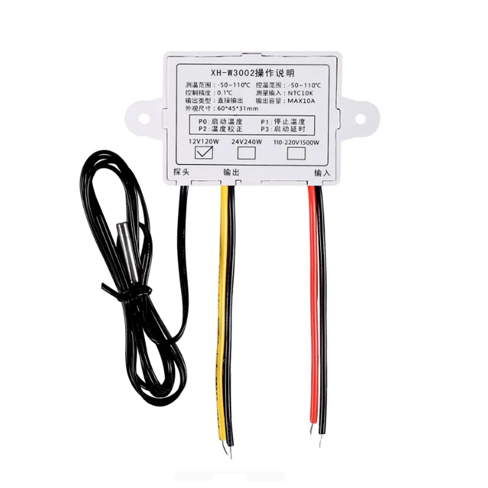 XH-W3002 مفتاح التحكم الرقمي في درجة الحرارة بالكمبيوتر الصغير شاشة ديجيتال بدقة 0.1
