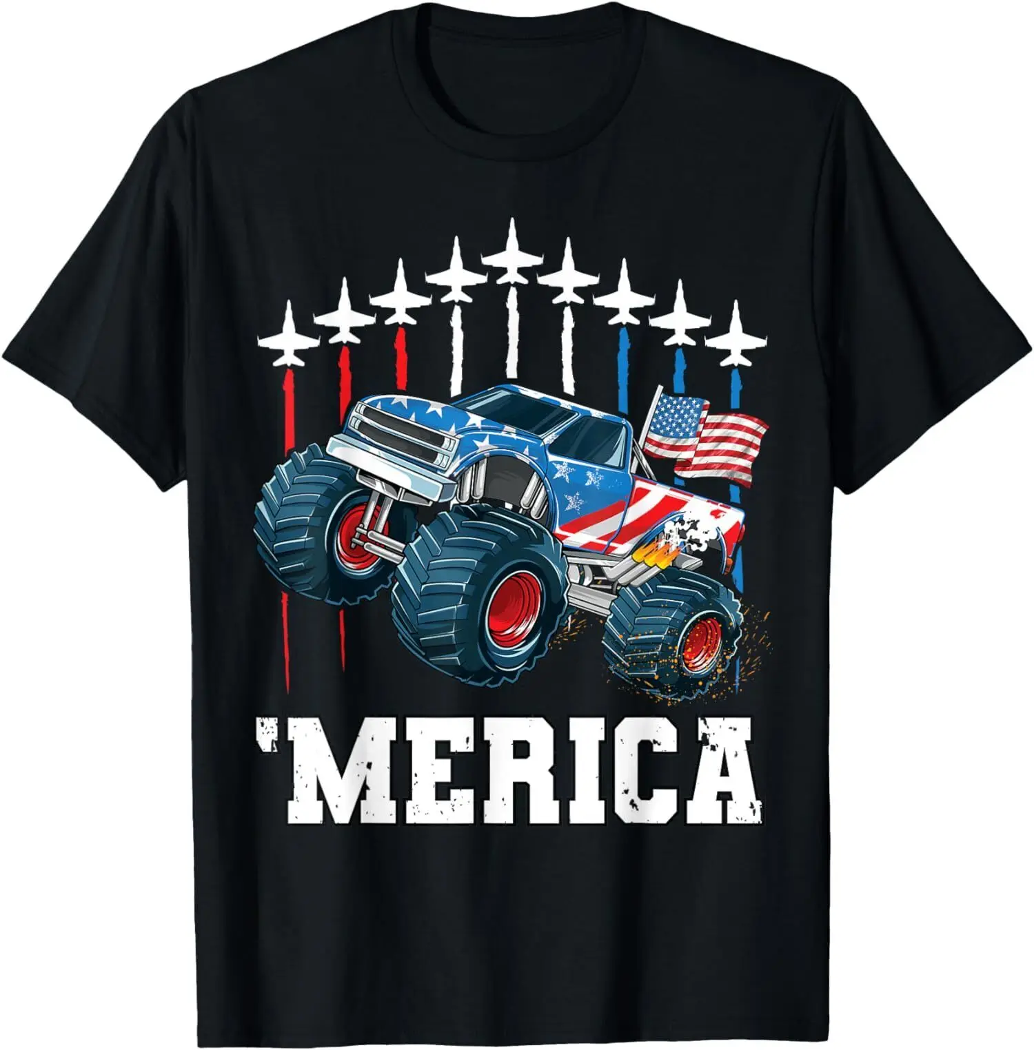 4th Of July Monster Truck Usa Flag Merica Love T Shirt