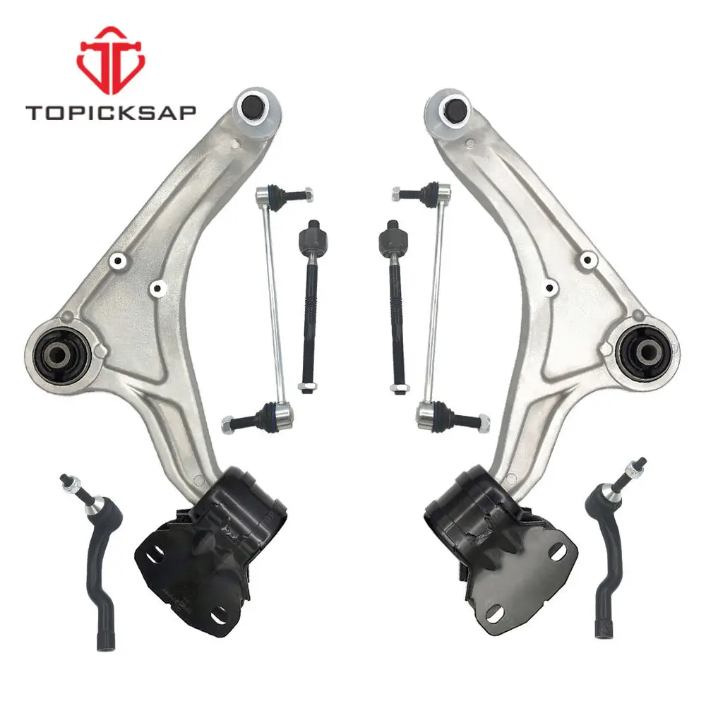 TOPICKSAP Front Lower Control Arm Inner Outer Tie Rods Sway Bar Suspension  Kits for Ford Fusion 2013 2014 2015 - 2017