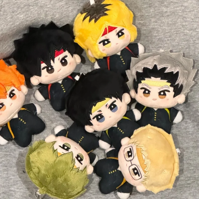 New 10cm Haikyuu!! Anime Hinata Shoyo Akaashi Keiji Oikawa Tooru Cute Stuffed Keychain Cosplay Cartoon Pendant Plushie Gift