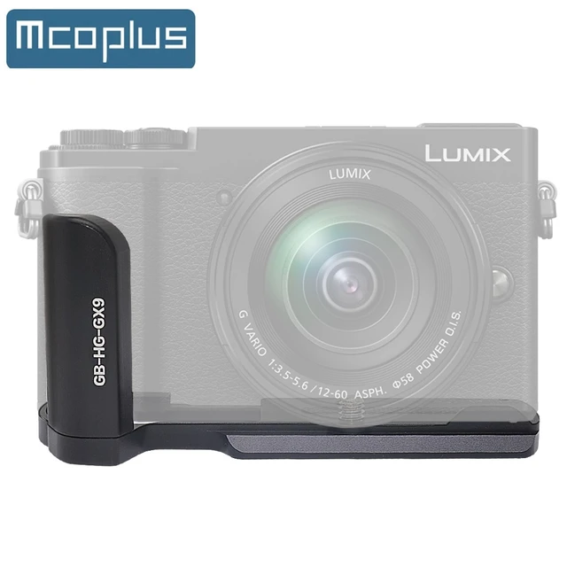 Mcoplus-Panasonic lumix 9 gx7 mark ii gx85 gx80 gx7 ii gx7ias  DMW-HGR2用のアルミニウム製カメラハンドグリップL字型ブラケット - AliExpress