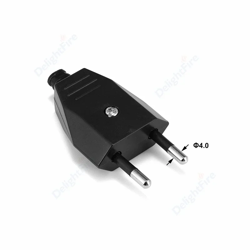 EU Replacement Plug Screw Connections EU Power Cable Connector Plug Electrical Socket Male Adapter For Electrical Cables.