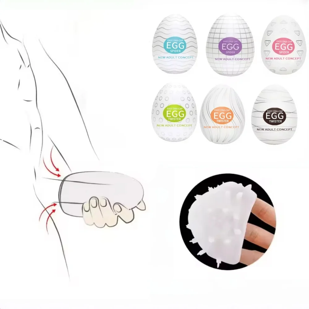 المحمولة كوب صغير شكل البيض الاستمناء لينة المطاط القضيب مدلك واقعية المهبل محفز جيب حجم لعبة الجنس الكبار للرجال #3