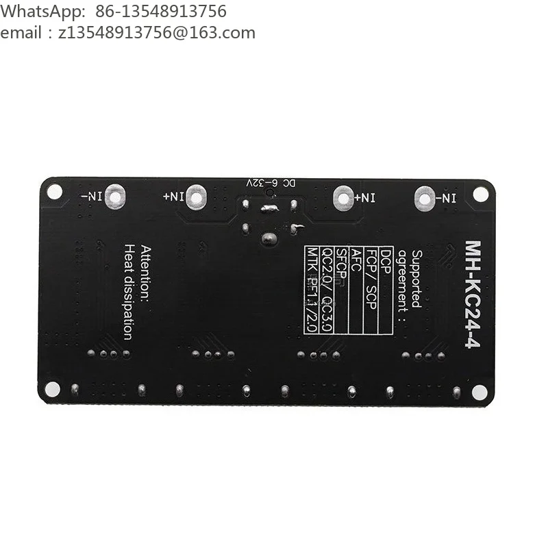 4‑Port USB Fast Charging Step‑Down Module 12‑24V Input QC3.0 FCP Charging Board