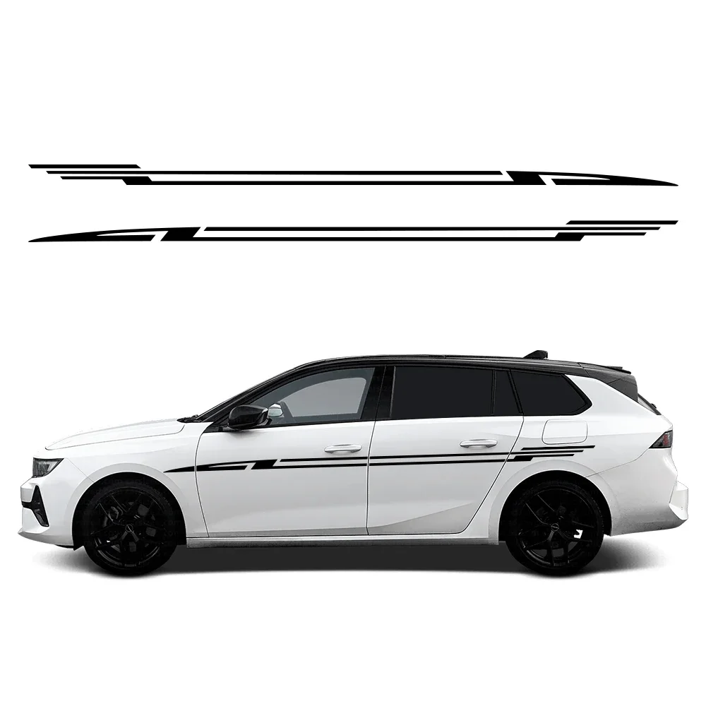 لأوبل أسترا H K J G 2 قطعة باب السيارة الجانب تنورة المشارب ملصقات Z شكل الرياضة التصميم الفينيل فيلم الشارات DIY بها بنفسك اكسسوارات الديكور