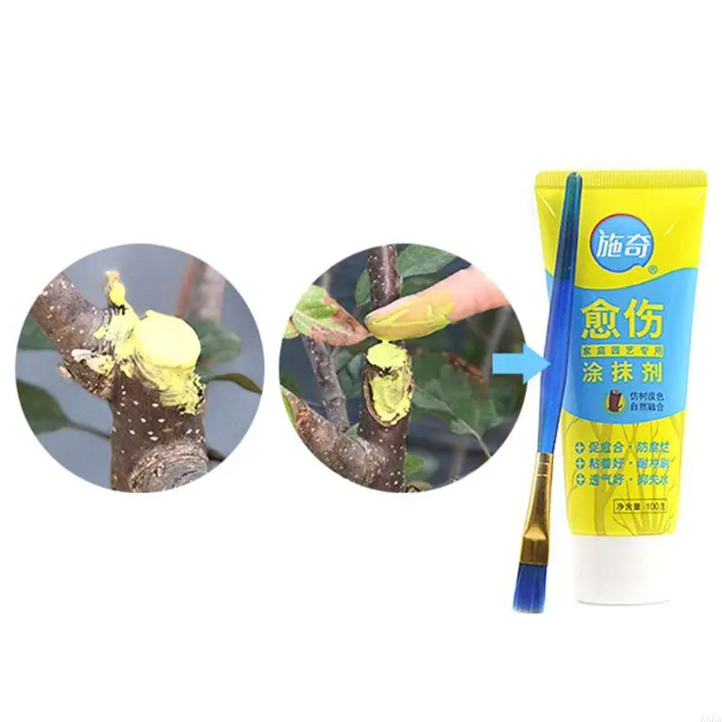 

KXRA 100g Tree Wound Bonsai Cut Paste Smear Agent Pruning Compound Sealer with Brush