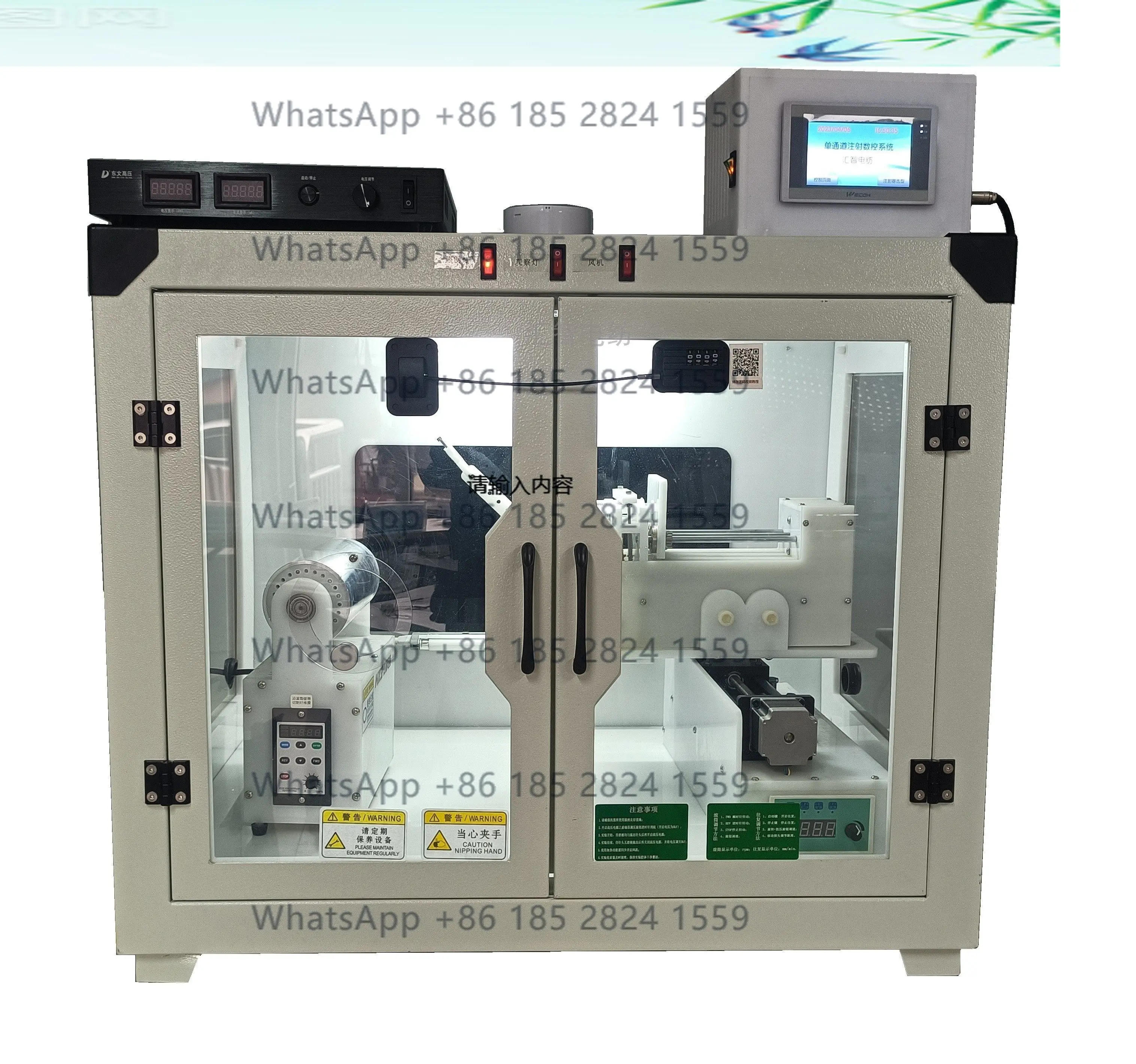 Single and dual channel three-slot electrostatic spinning machines