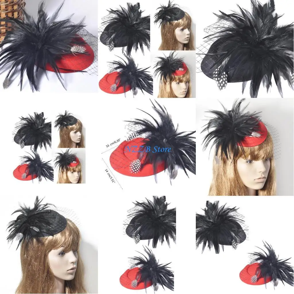 

T21F Teenagers Hair Clip with Decor Top Hat Hairpin Colorful Hair Clip for Taking Photo Hairpins for Woman