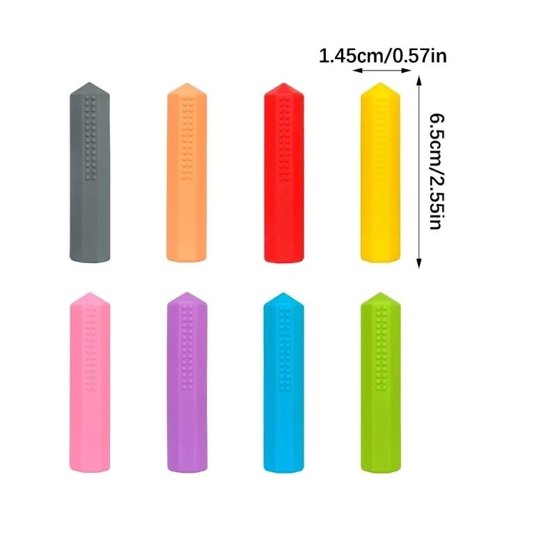 Soft Baby Teething Relief Pencil Toppers Chew Toy Sensory Chew Design For Infants And School Children 15UB