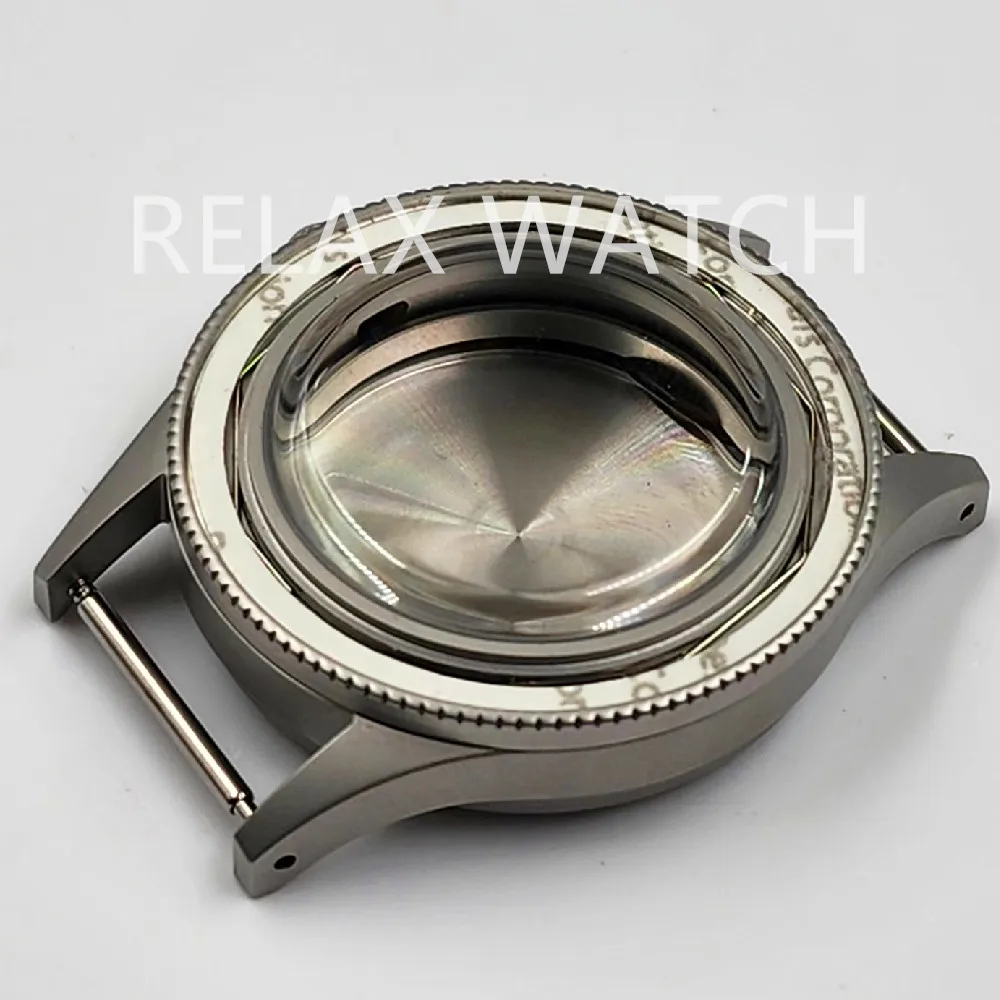 Cassa dell'orologio sabbiata in acciaio inossidabile da 40MM, vetro a cupola originale Vintage adatto al movimento automatico NH35 NH36