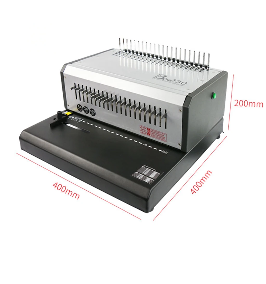 New Electric 21-hole Apron Binding Machine 10-hole Clip Strip Binding Machine Punching Machine Contract Text Binding EB-30