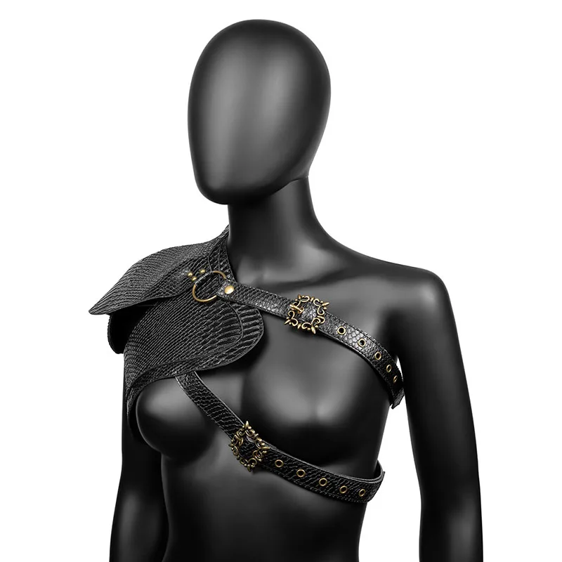 New European Medieval Steampunk Women\'s Armor Vest PU Leather Punk Shawl Halloween Cloak Female Makeup Dress Party Cosplay Props