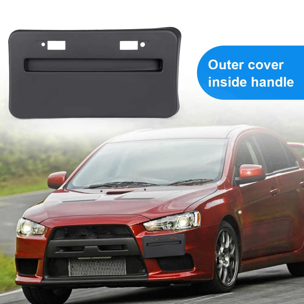 For Mitsubishi Lancer GTS EVO X 2008-2018 Car Front Bumper Look License Plate Frame Relocator Base Black Car Accessories