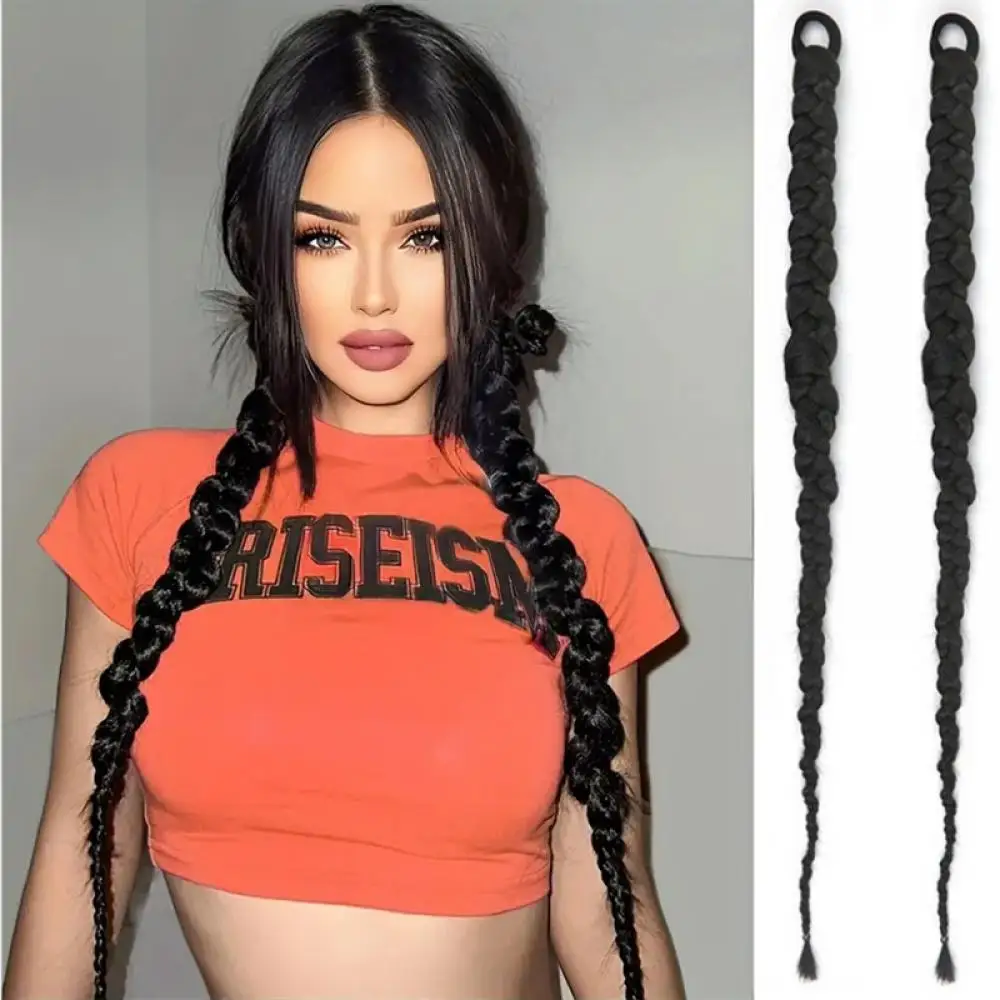 85cm Women's Imitation Fried Twists Braid Chemical Fiber Ponytail Boxing Braid Girl Y2K Style Cosplay Accessories Daily Headwear