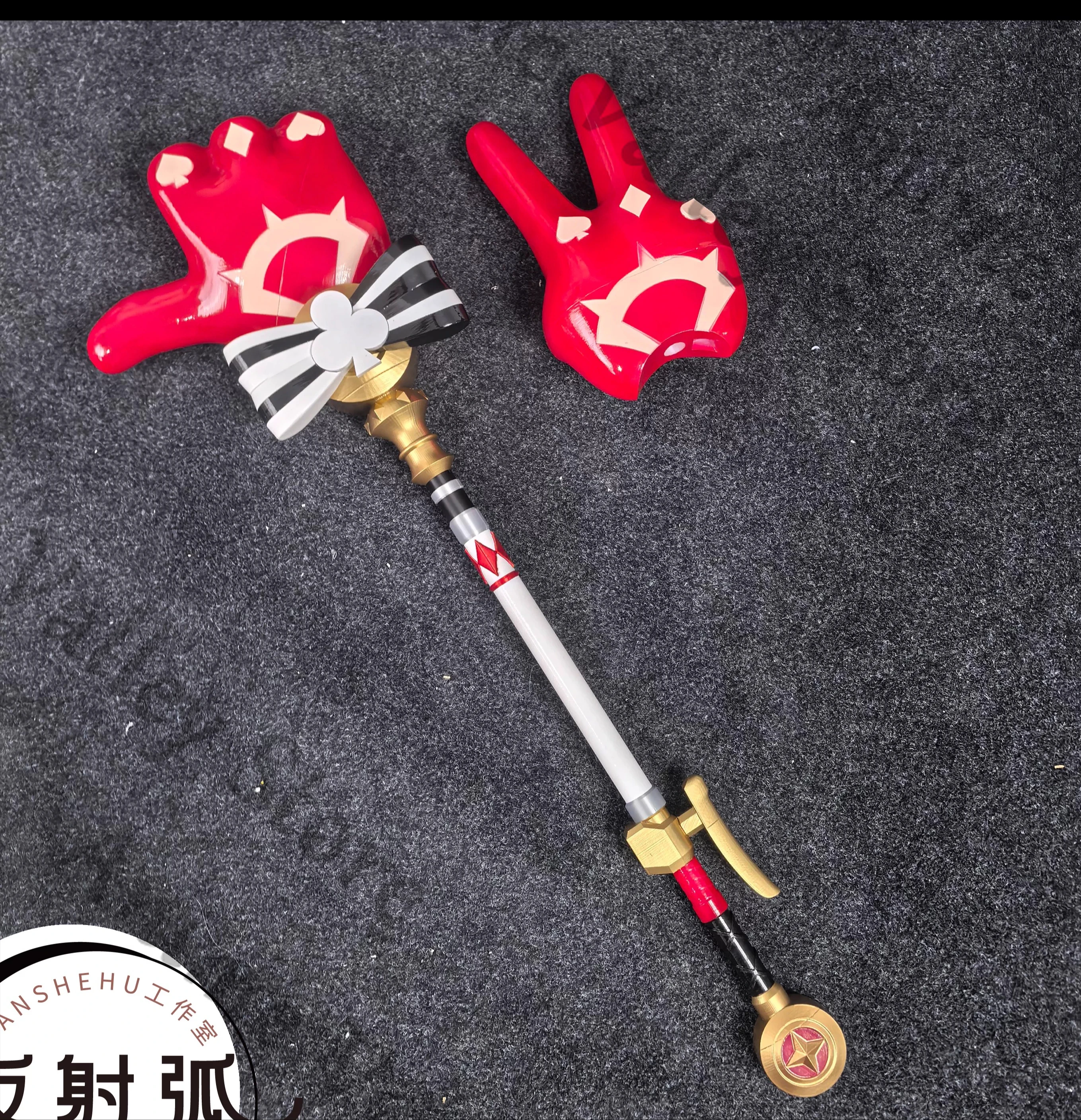 

Anime Honkai: Star Rail Sparkle Sparxie Cosplay Magic Staff Hammer Prop Cartoon Thumbs Up V Wand Weaponry Equipment Props Gift