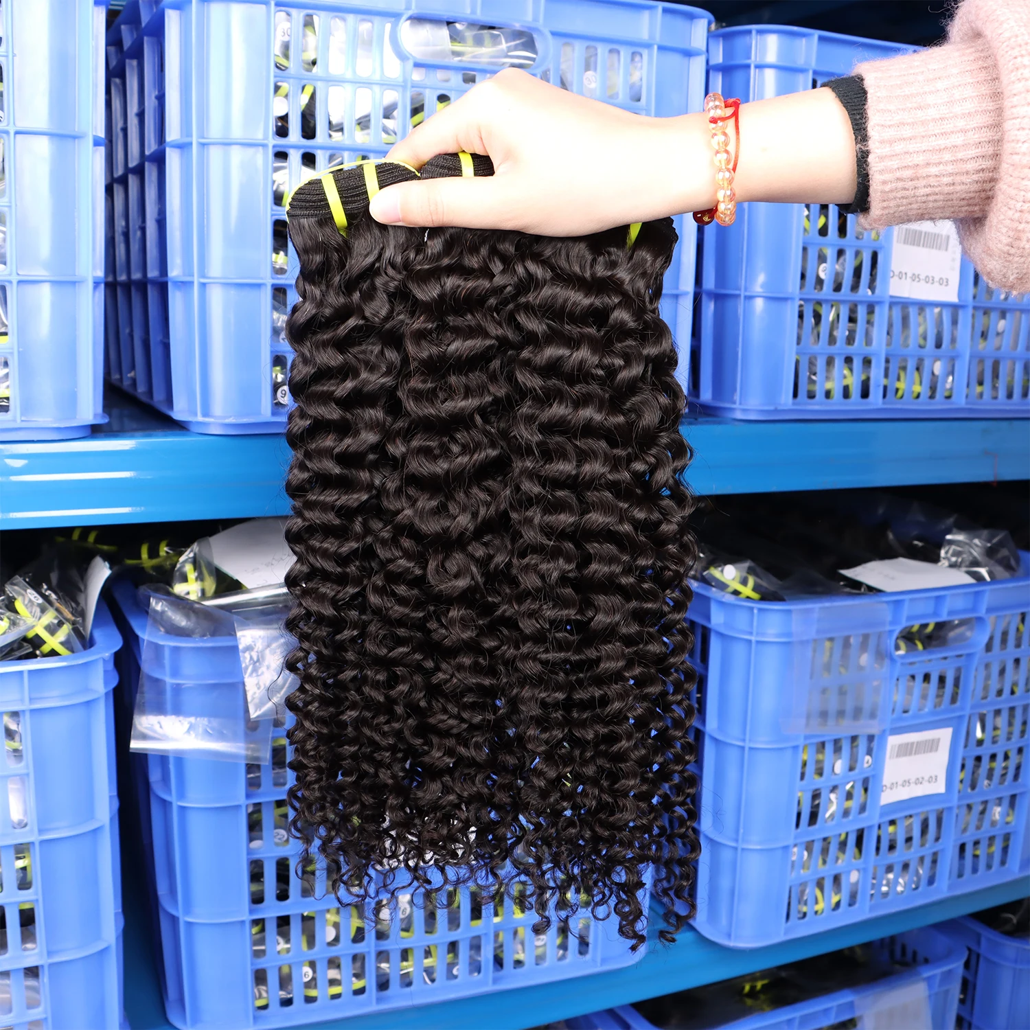 SWANEE Afro Deep Curly Human Hair Extensions 100% ที่ยังไม่ได้ Virgin เวียดนามผมมนุษย์ผมรวมกลุ่ม Curly Bundles