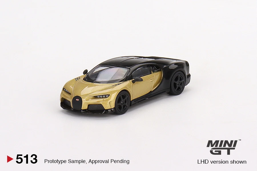 MINIGT 1/64 Alloy Diecast Car Collection Model Decoration Gift Bugatti Chiron Super Sport Gold MGT00513-CH Kids Toys Boys