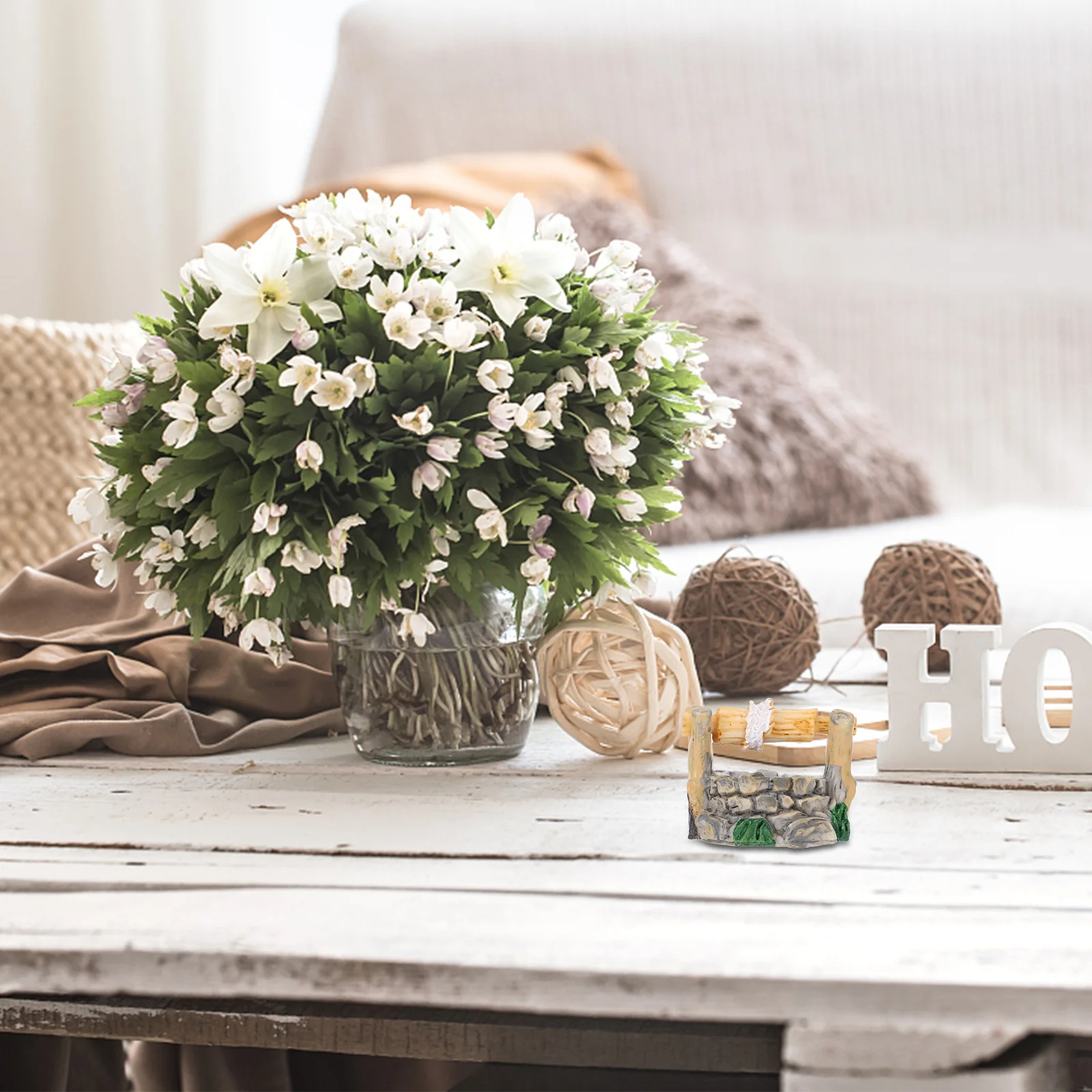 

10Pcs Retro Resin Well Micro Landscape Sculpture Fairy Garden Decor Home Office Desktop Decoration Miniature Wishing Well