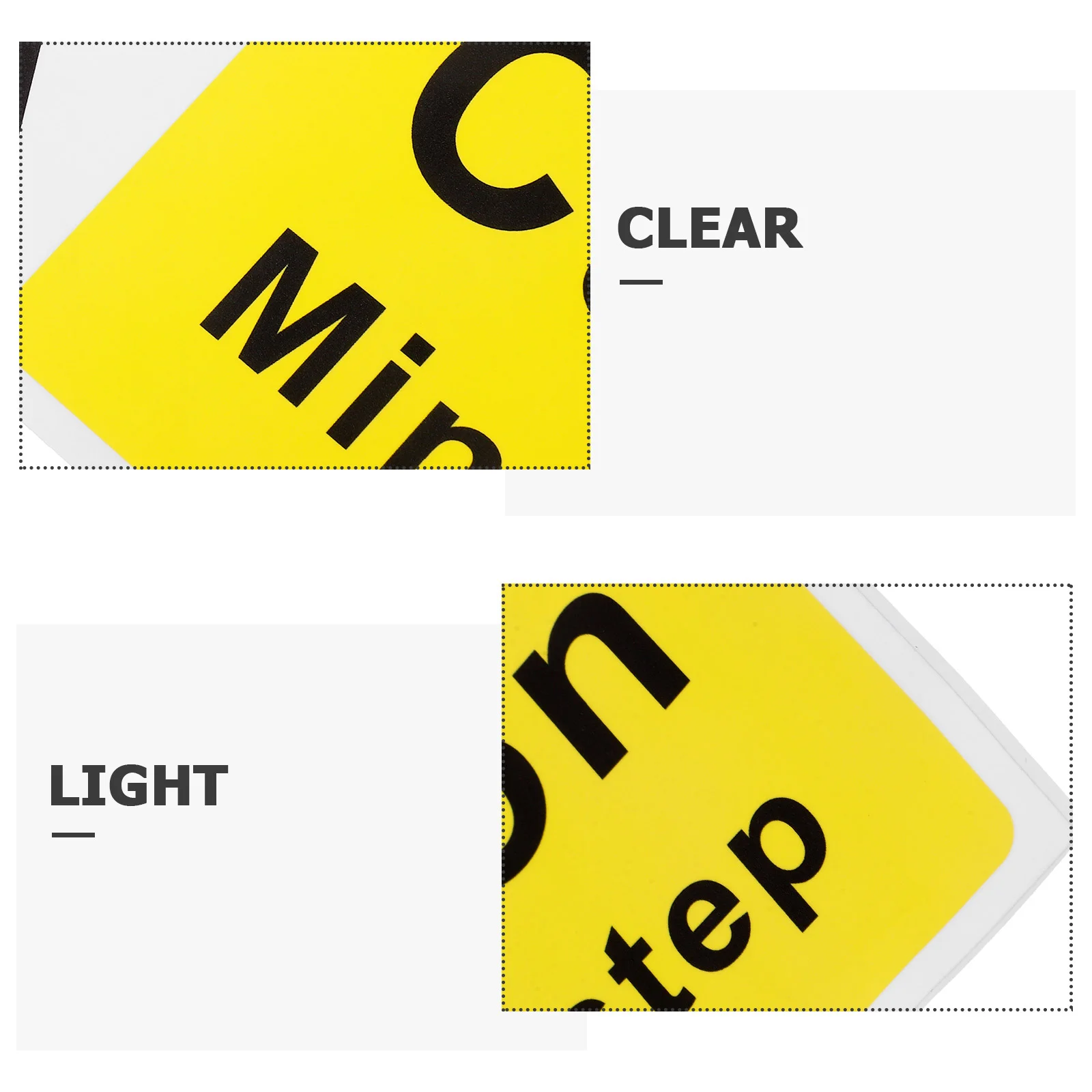 ملصقات اللافتة شاهد ملصقات الخطوات الخاصة بك، علامات تحذيرية من مادة PVC لتزيين السلامة لخطوات مكان العمل