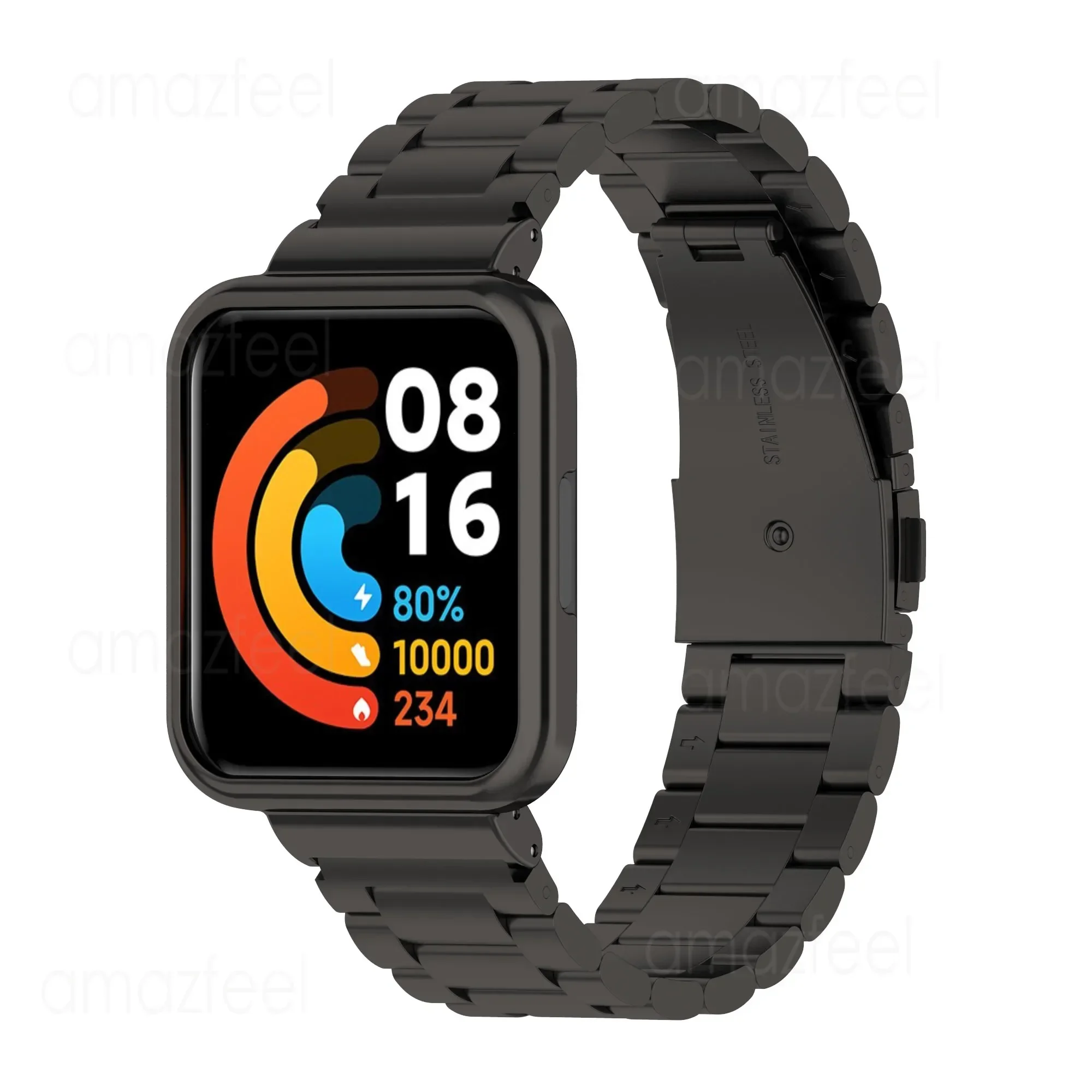 Strap + Case For POCO WATCH Smart Watch Stainless Steel Bracelets For POCO Watch Wristband Protection Cover Bumper Shell frame