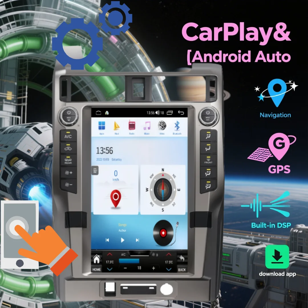 

16 Inch Android 13 Car For Toyota 4 Runner 2010-2023 Multimedia Player Radio Wireless CarPlay GPS Navigation Stereo Head Unit