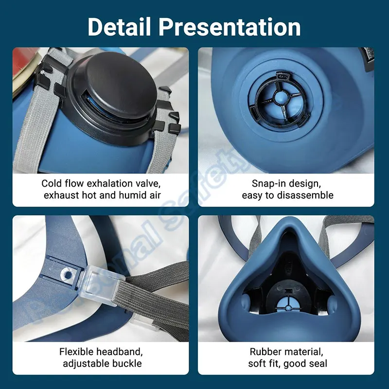 18in1หน้ากากช่วยหายใจ7503หน้ากากป้องกันอุตสาหกรรมหน้ากากป้องกันฝุ่นด้วย3M 501 5N11 6001CN สารเคมีครึ่งหน้ากากปิดหน้า