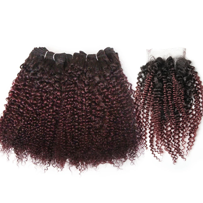 Brazilian Curly Hair Jerry Curl 6 Bundles With Closure Human Hair Bundles With Closure Lace Closure Remy Human Hair Extension