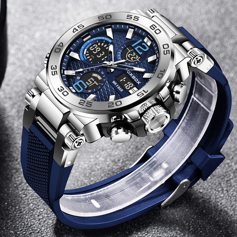 LIGE Luxury LED Display Men Wristwatches Fashion Luminous Sport Man Watch Waterproof Calendar Quartz Watch Mens Montres Hommes