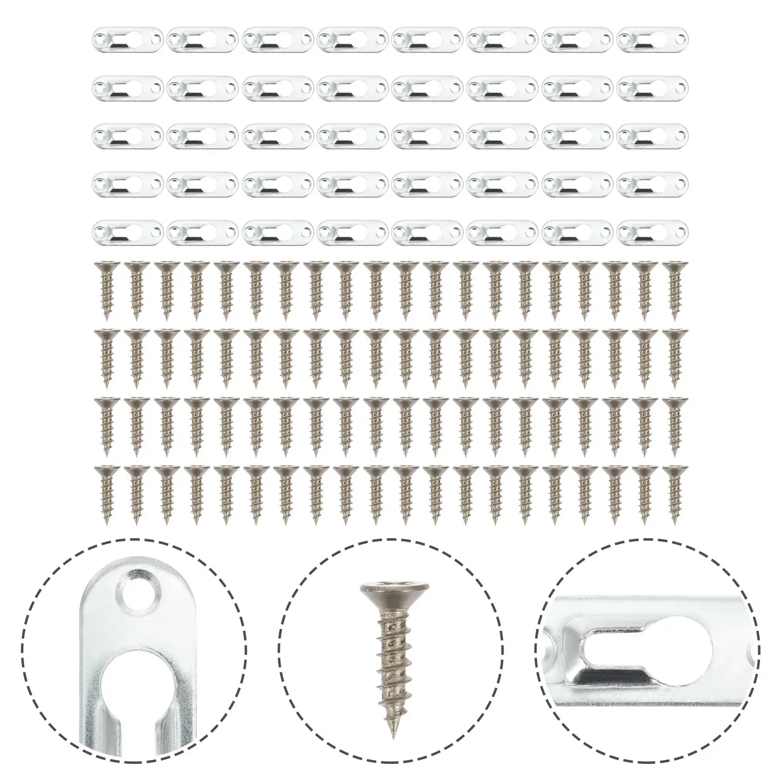 40Sets Heavy Duty Wall Mount Hanger for Picture Frame and Mirror Stainless Steel Anti-Rust Concealed Hanging Hook for Home