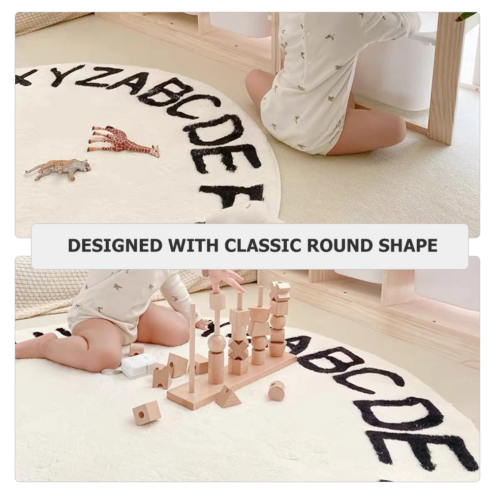 

Round Floor Mat Non Slip Area Rug Cushion Room Living Room Bedroom Decorative Floor Carpet Area Rug