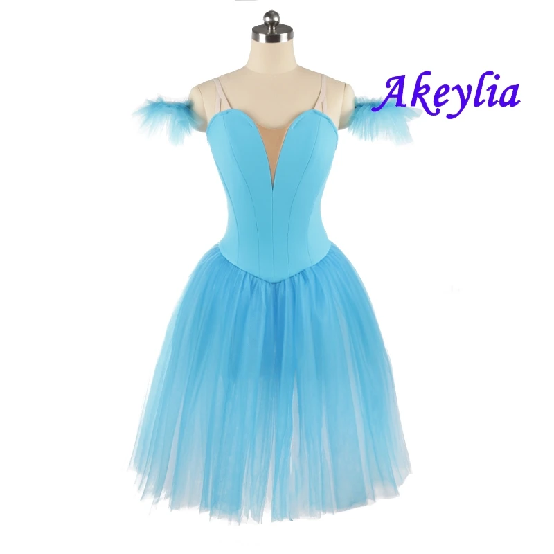 Coffee romantic ballet dress girls without decoration professional tutu dress mint Green performance ballet costumes blue JN9128