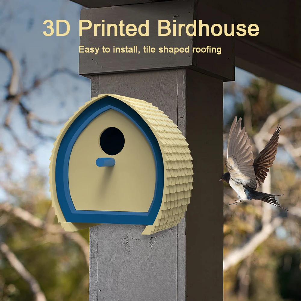 Tiled bird houses are sturdy and durable, and can be used in various outdoor places to provide a warm home for birds