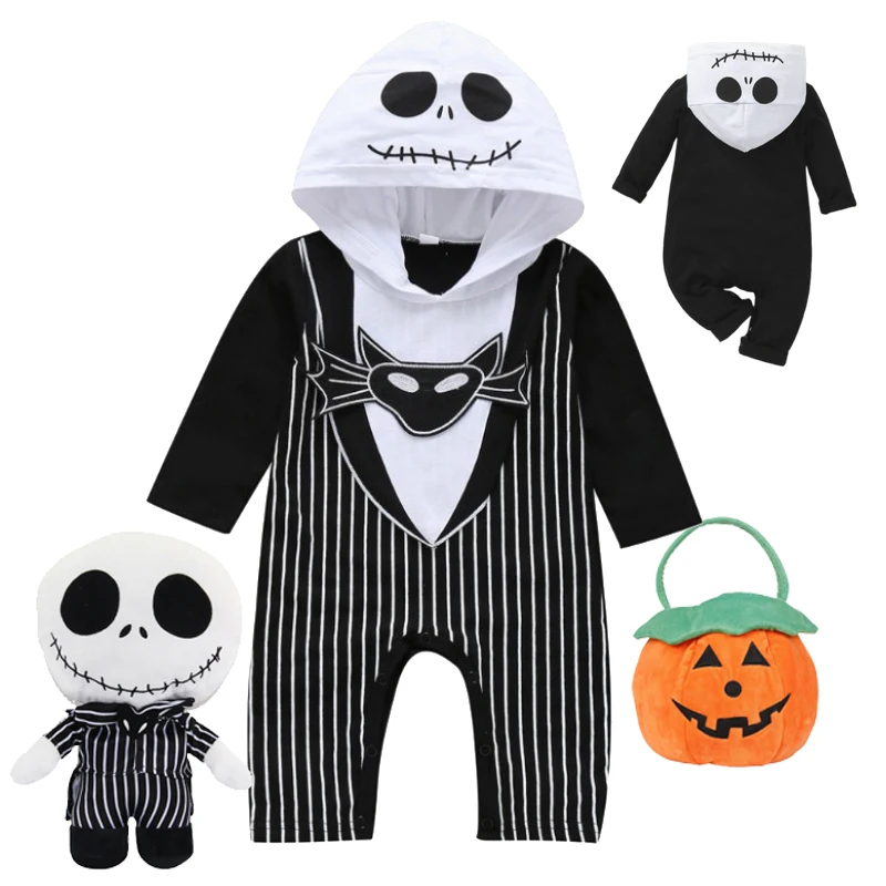 Baby Girls Boys Children Jumpsuit Halloween Pumpkin Costume Toddler Sleeveless Jumpsuit Newborn Autumn Winter Clothes