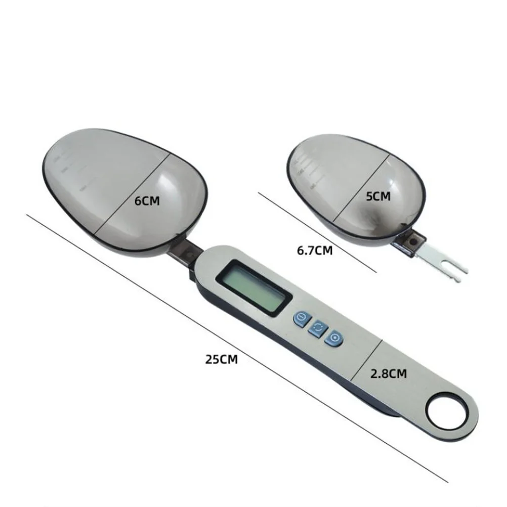 

1Pcs Electronic Kitchen Measuring Spoon Grey Ergonomic Comfortable Handle Portable Digital Scale Spoon High Accuracy Baking Tool