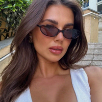 Retro Oval Frame Sunglasses Fashion Personalized Trendy Small Frame Sunglasses Punk Cat Eyes Sunshade Sun Protection Glasses