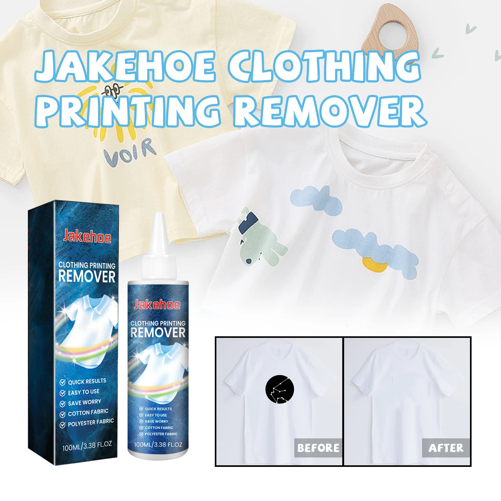 Thermal Transfer Vinyl Remover Safely Protect Clothing Adhesive Remover for Various Materials and Fabrics