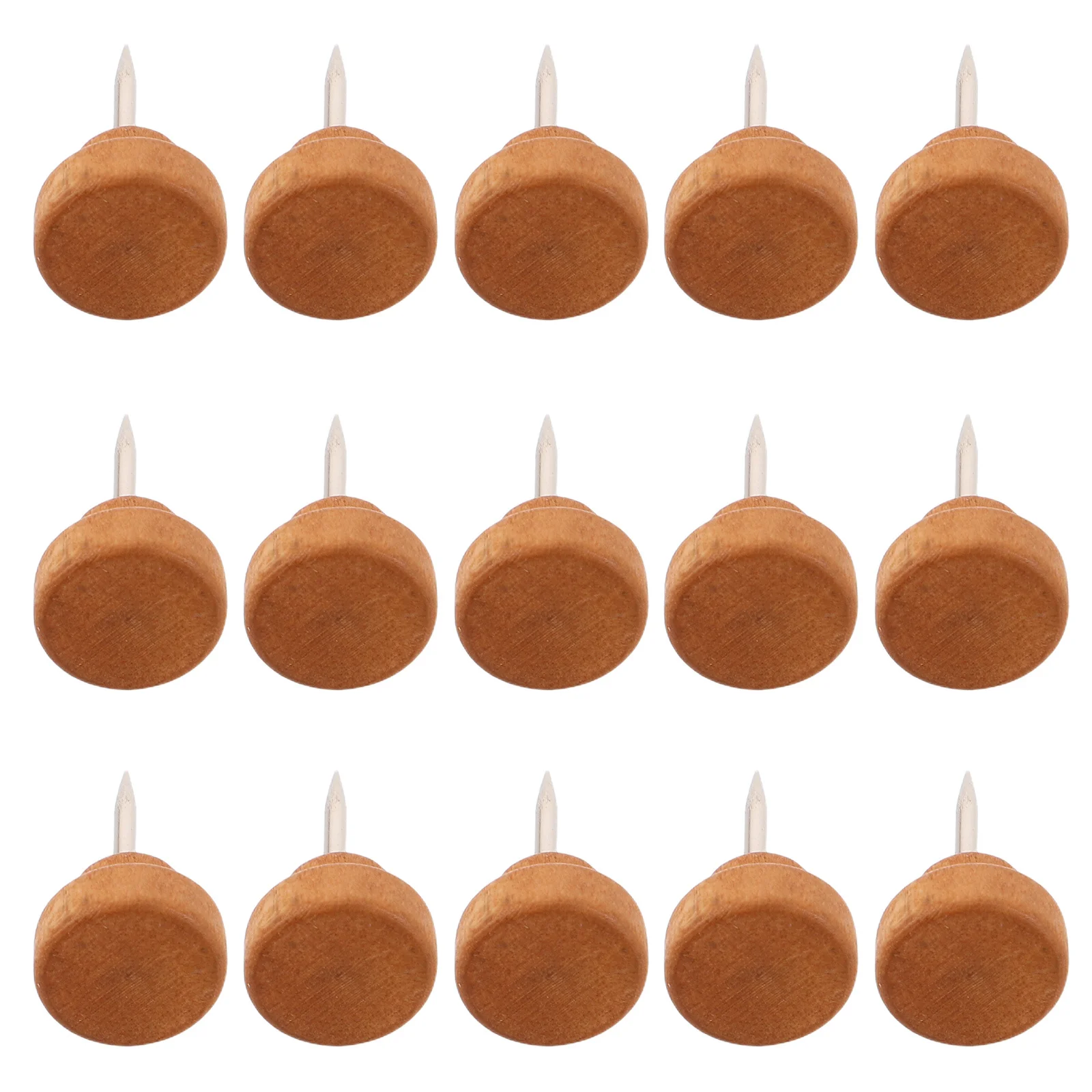 

100Pcs Wood Pushpins Flat Head Thumbtacks for Cork Boards Photo Map Hanging Office Supplies Decorative Pins Wood Thumbtack