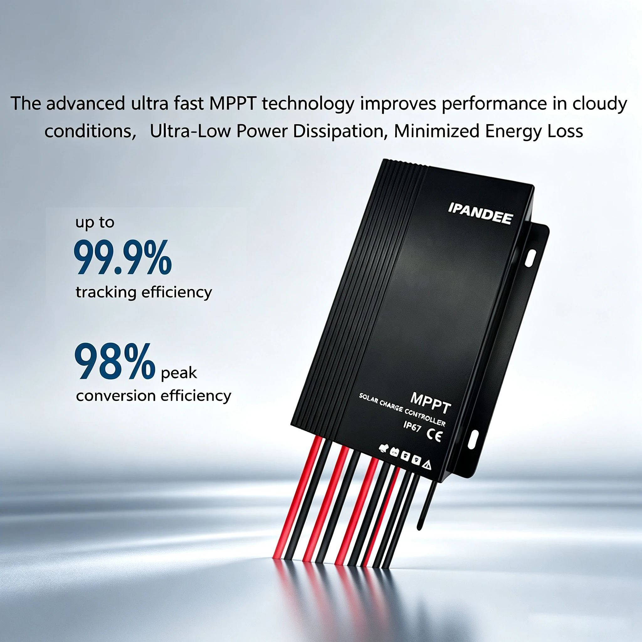 IPANDEE MPPT 30A Max PV Input 60VDC Solar Charge Controller 12V 24V Auto Dual-Load Output Charge Controller For Lead Acid/Lithium Battery