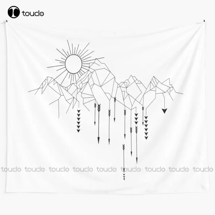 Mountains And Arrows Tapestry Collage Tapestry Tapestry Wall Hanging For Living Room Bedroom Dorm Room Home Decor Wall Covering