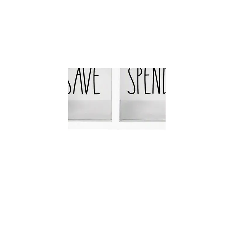 4 Section Wood Savings Bank Kids Save Spend Donate Invest Acrylic Window Wall Mountable Non-slip Base