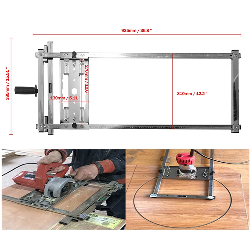 Imagem -04 - Elétrica Serra Circular Board Cutting Guia Portátil Posicionamento Carpintaria Ferramentas Manuais Acessórios para Makita Machine 4in 7in