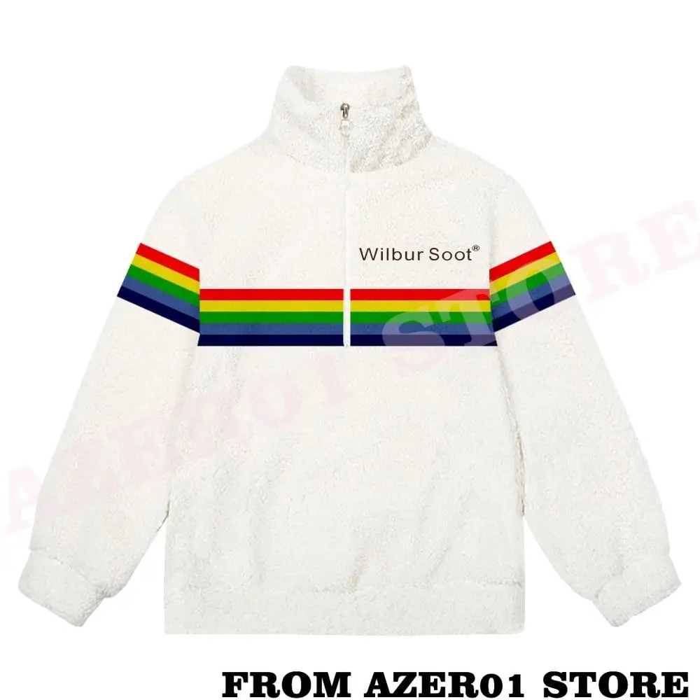 Wilbur Soot Vintage Fleece Half-Zip Dream Team SMP Flannel Plush Sweater Zipper Hoodies Sweatshorts Merch Men/Women Long Sleeve