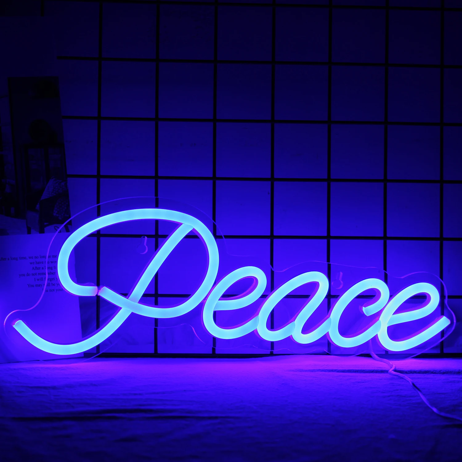 Peace Neon Sign LED Room Wall Decor USB Powered For Party Bedroom Living Room Kids Room Game Room Party Neon Art Logo Decor 